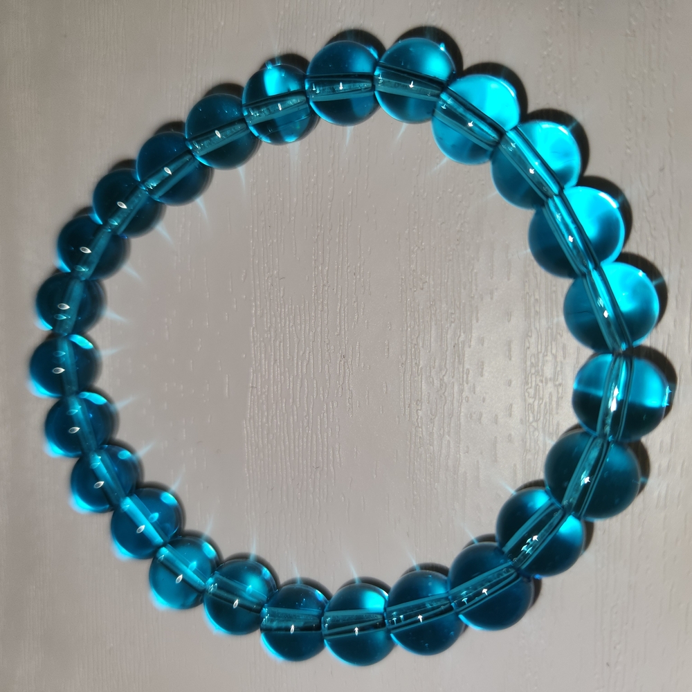 Crystal Blue Sapphire Beaded Bracelet